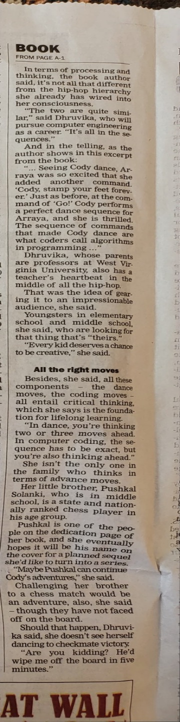 Dominion Post Article Page 1